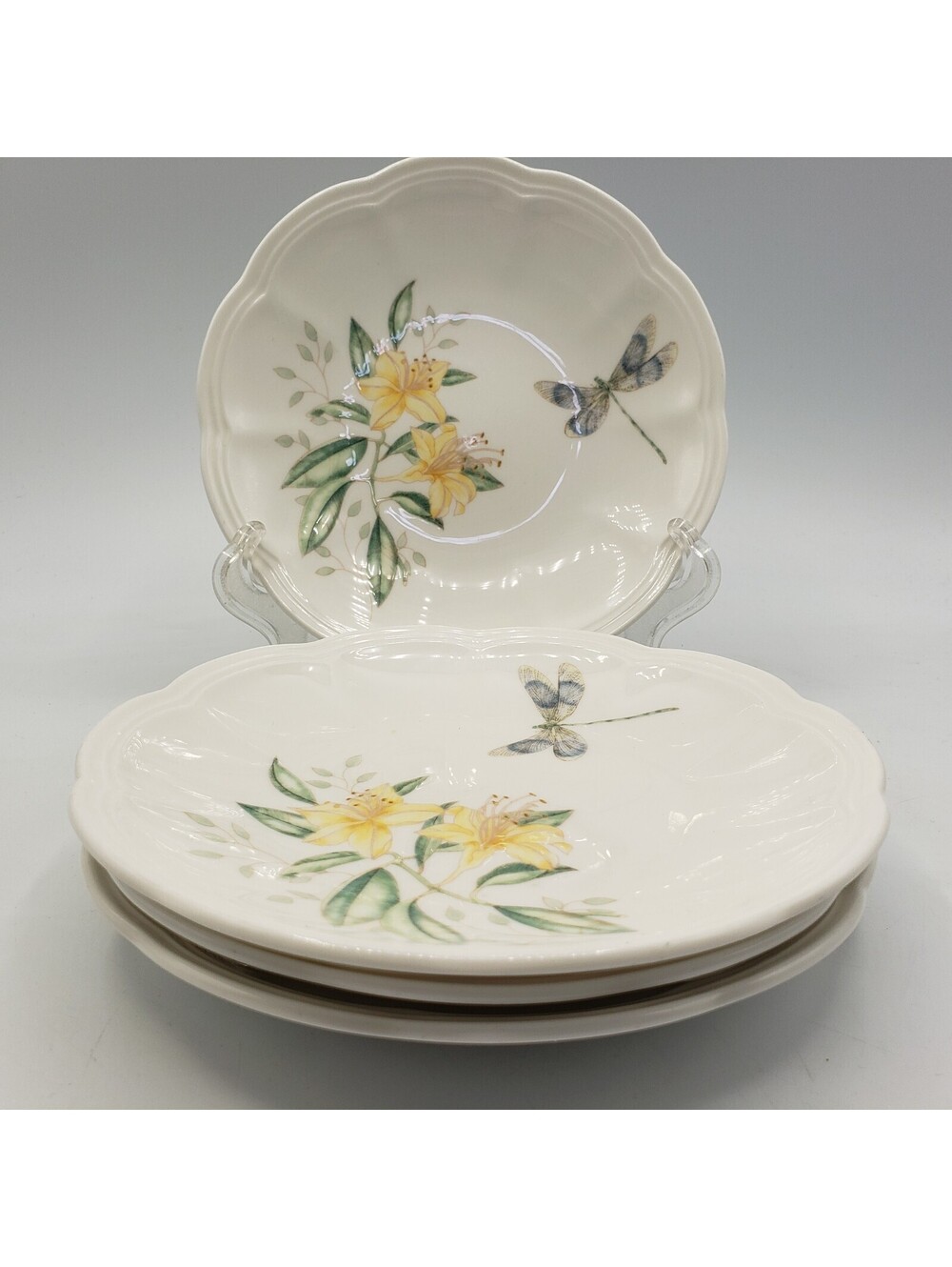 Lenox Butterfly Meadow Bread & Butter Plates QTY 4 Dragonfly Fine China